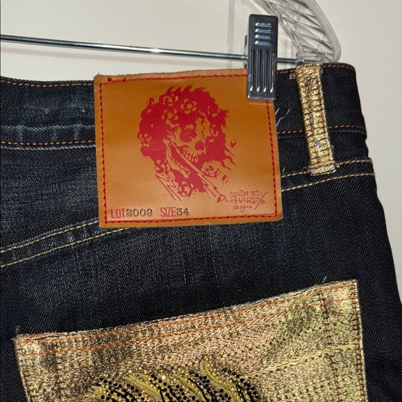 Ed Hardy Men's Black Denim Shorts - Picture 5 of 7